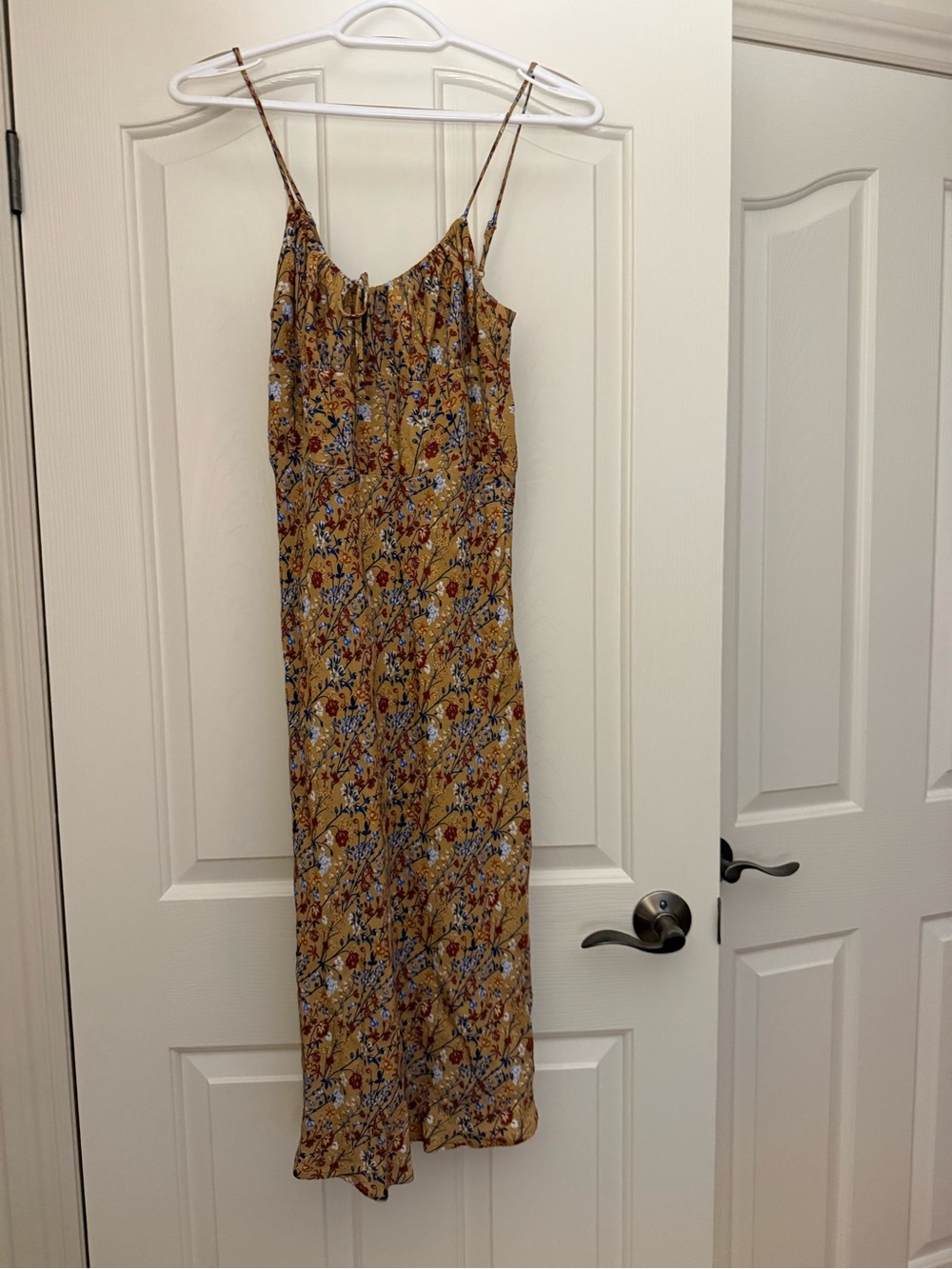 Wilfred Mustard Floral Maxi Slip Dress